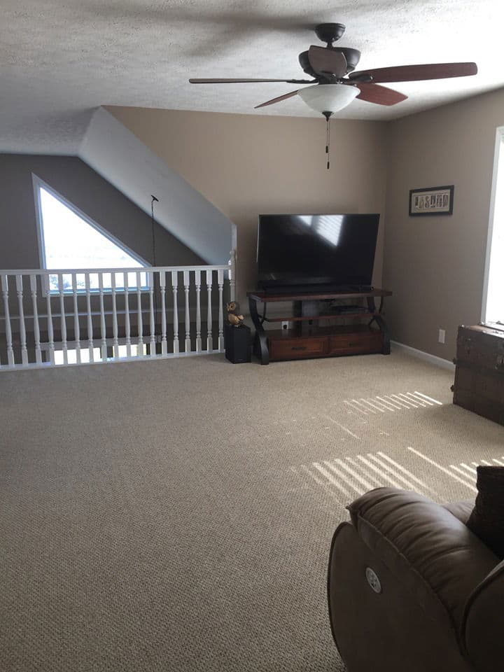 Two story bedroom home features