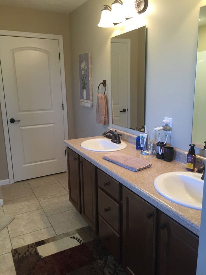 Two story bathroom home features