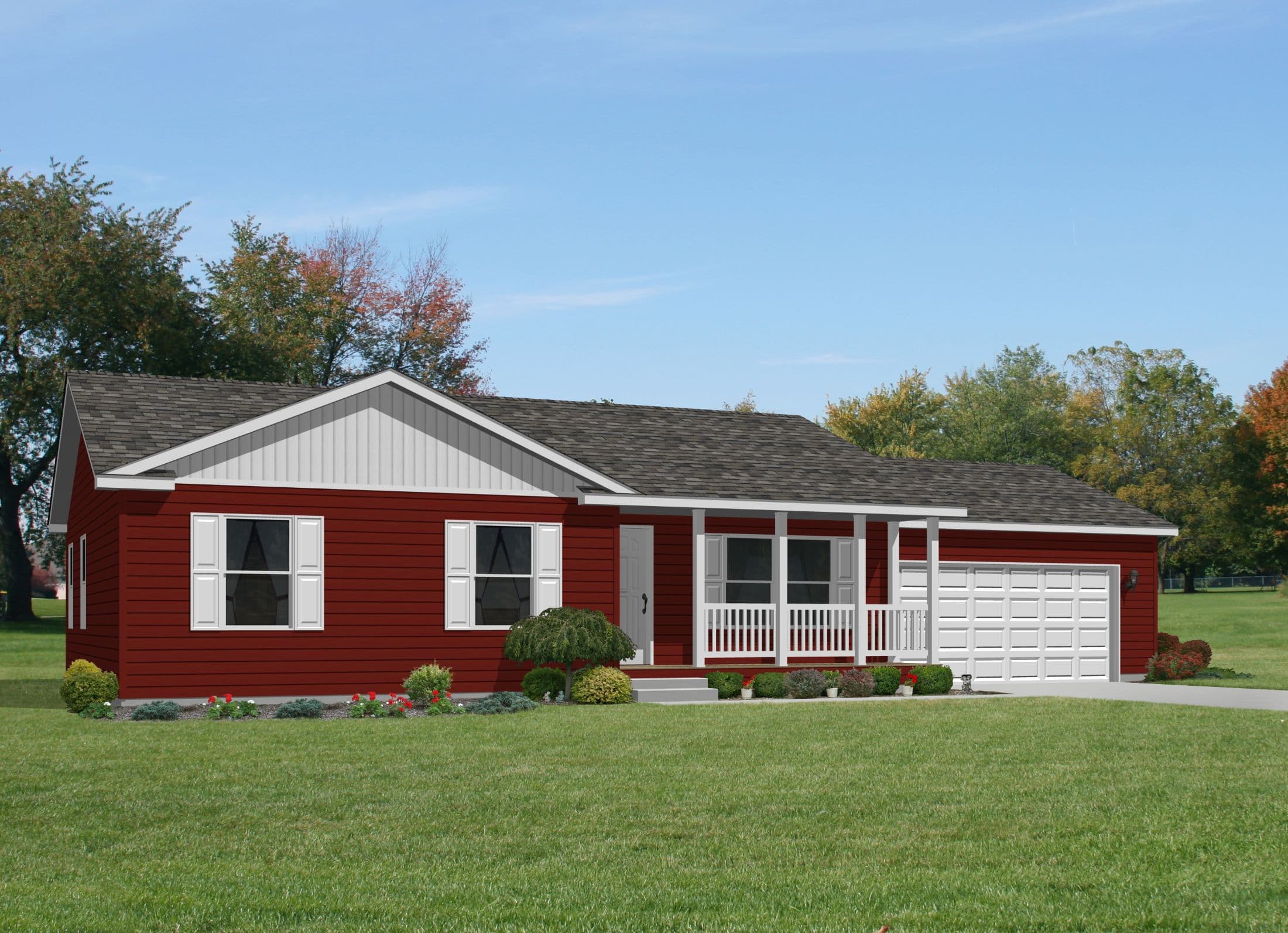 Elmwood hero, elevation, and exterior home features