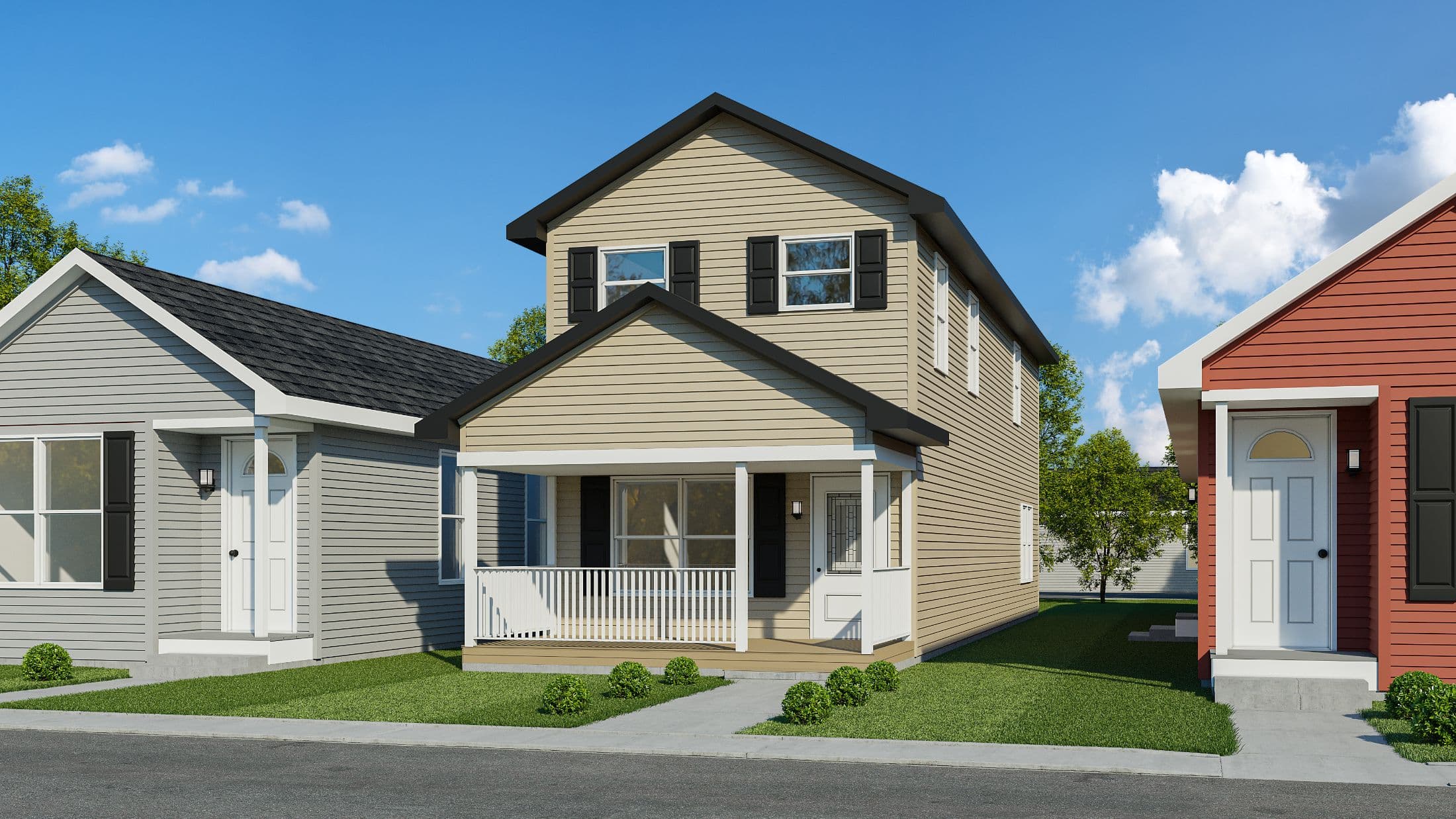 Monroe hero, elevation, and exterior home features