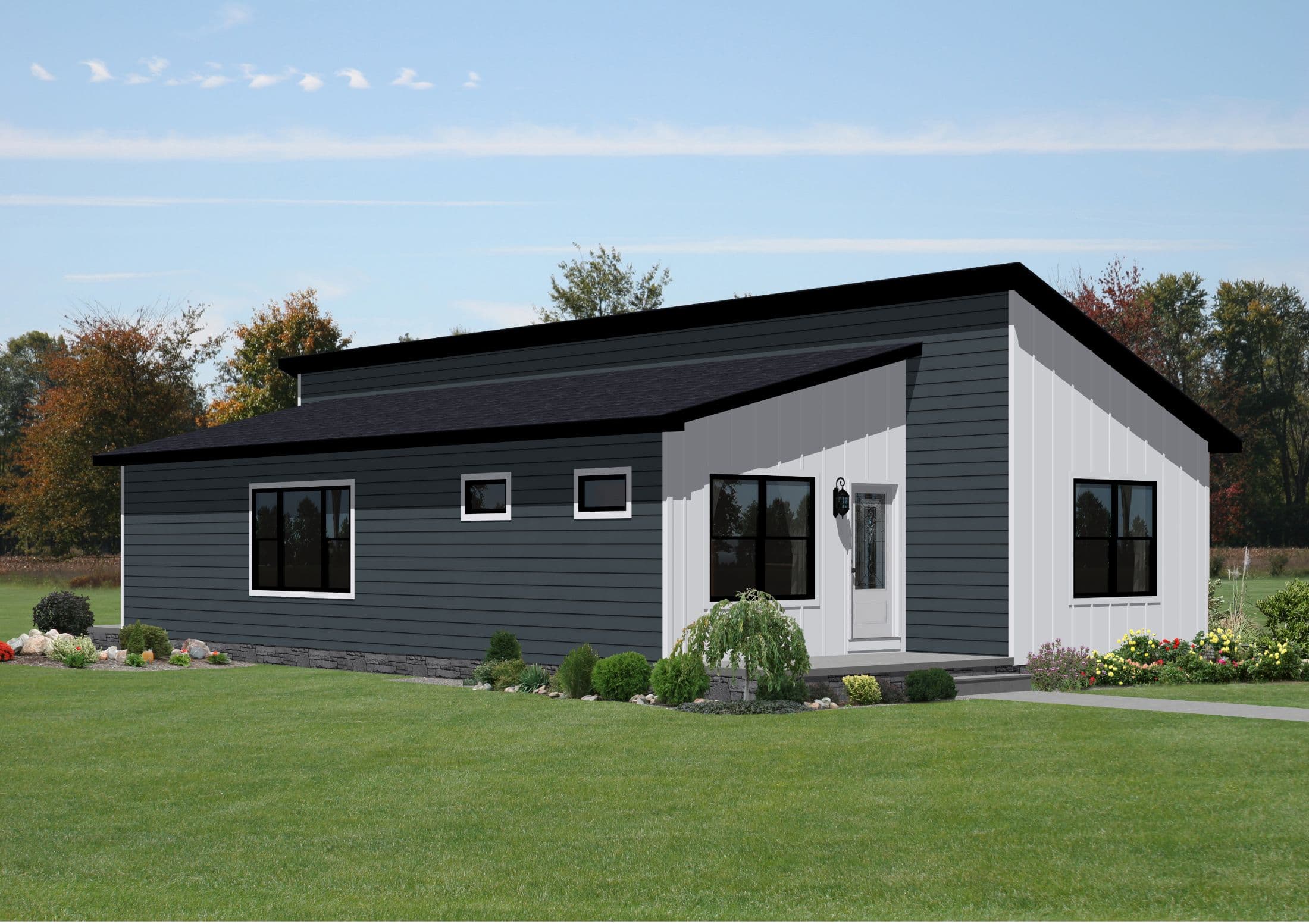 Novi hero, elevation, and exterior home features