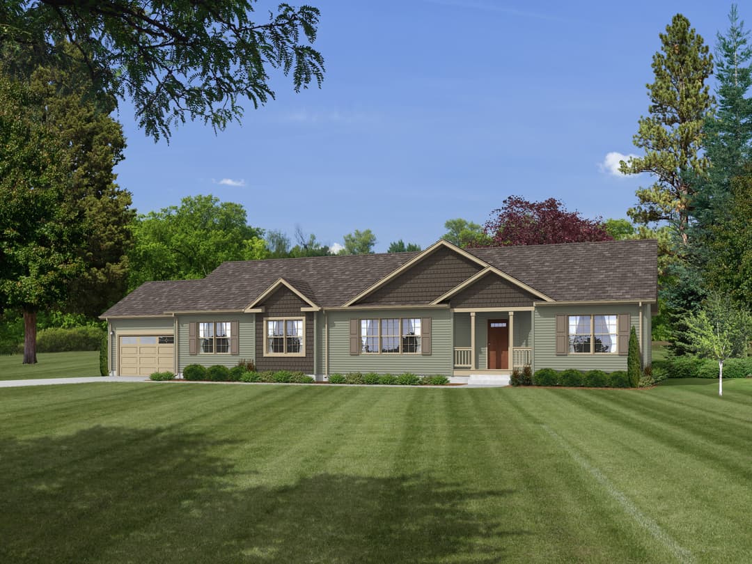 Lionel elevation and exterior home features