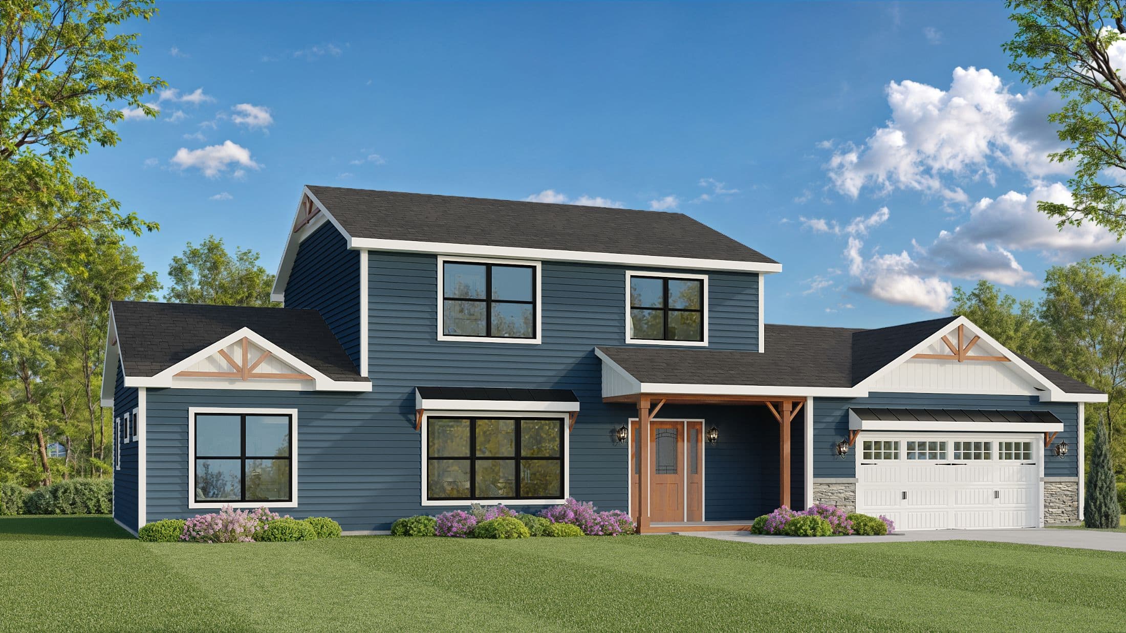 Buchanan hero, elevation, and exterior home features