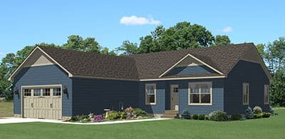 Mayberry hero, elevation, and exterior home features