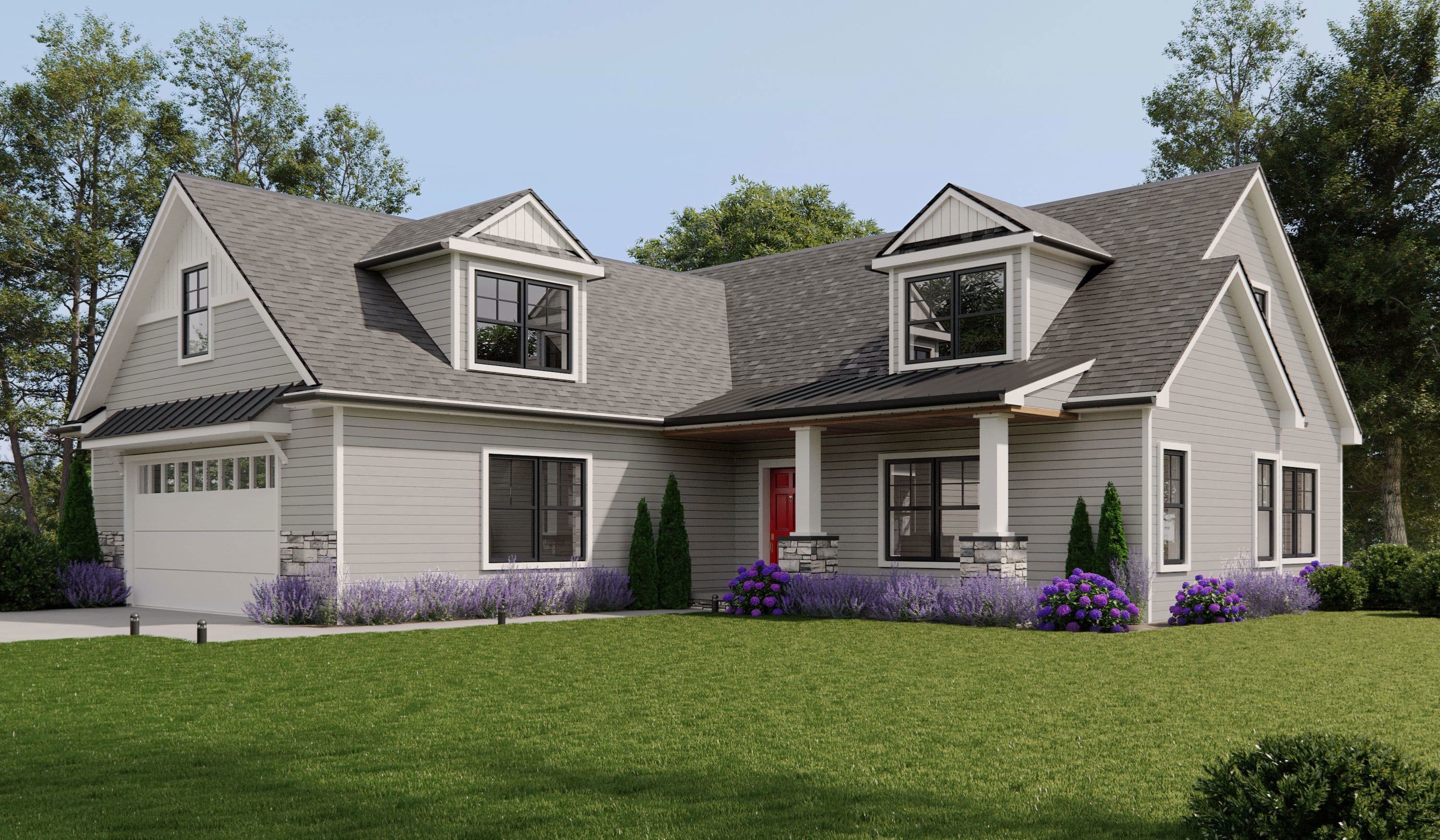 Hanover elevation and exterior home features