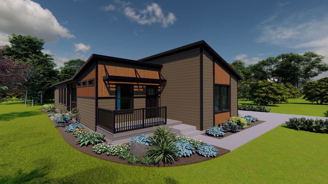 Millenian 5 hero, elevation, and exterior home features