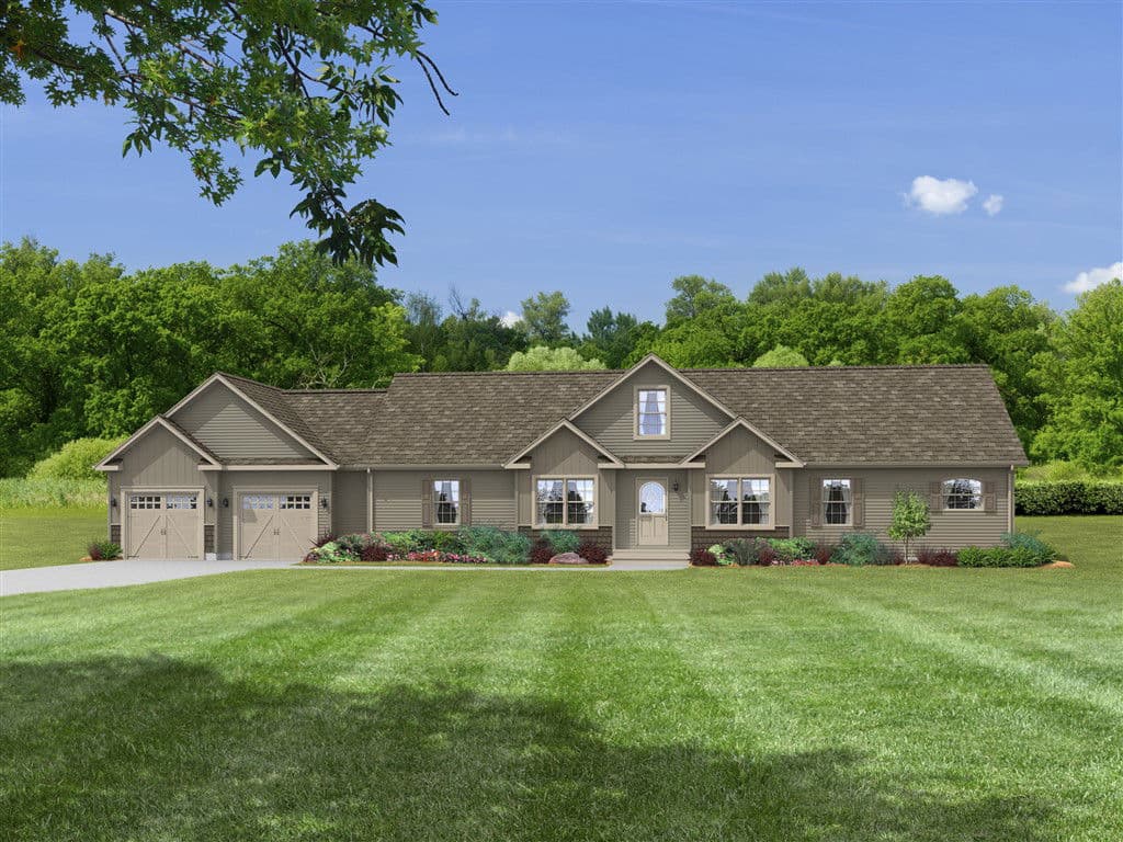 Bellevue elevation and exterior home features